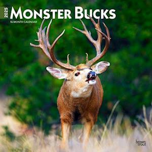 Monster Bucks 2025 12 X 24 Inch Monthly Square Wall Calendar Plastic-Free