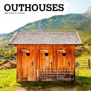 Outhouses 2025 12 X 24 Inch Monthly Square Wall Calendar Plastic-Free