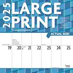 Large Print 2025 12 X 24 Inch Monthly Square Wall Calendar Matte Paper Plastic-Free