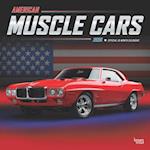 American Muscle Cars Official 2025 12 X 24 Inch Monthly Square Wall Calendar Foil Stamped Cover Plastic-Free