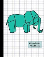 Origami Elephant 4x4 Quad Graph Paper Workbook