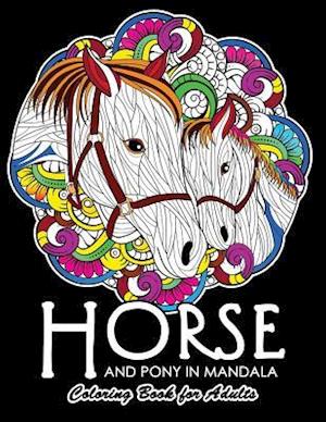 Horse and Pony in Mandala Coloring Book