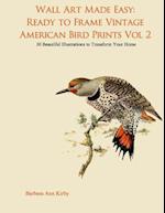Wall Art Made Easy: Ready to Frame Vintage American Bird Prints Vol 2: 30 Beautiful Illustrations to Transform Your Home 