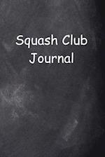 Squash Club Journal Chalkboard Design