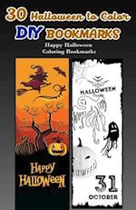 30 Halloween to Color DIY Bookmarks