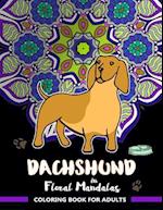 Dachshund in Floral Mandalas Coloring Book For Adults