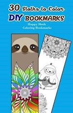 30 Sloths to Color DIY Bookmarks