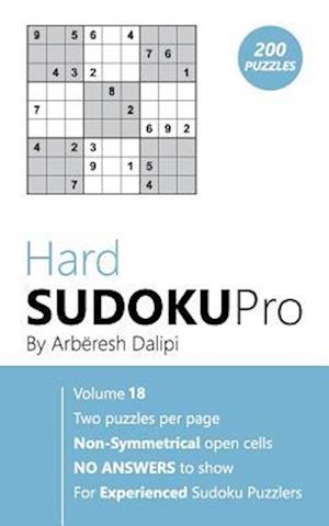 Sudoku: Hard Sudoku Pro Book for Experienced Puzzlers (200 puzzles), Vol. 18
