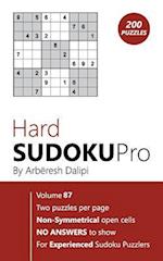 Hard Sudoku Pro: Book for Experienced Puzzlers (200 puzzles) Vol. 87 