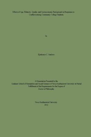 Effects of Age, Ethnicity, Gender, and Socioeconomic Background on Conflicts Among Community College Students