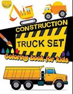 Construction Truck Set Coloring Book for Kids