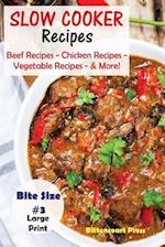 Slow Cooker Recipes - Bite Size #3: Beef Recipes - Chicken Recipes - Vegetable Recipes - & More! 