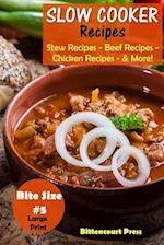 Slow Cooker Recipes - Bite Size #5: Stew Recipes - Beef Recipes - Chicken Recipes - & More! 