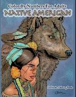 Color by Numbers Adult Coloring Book Native American