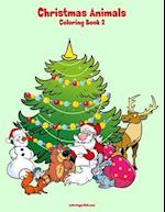 Christmas Animals Coloring Book 2