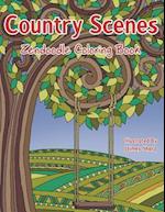 Country Scenes Zendoodle Coloring Book