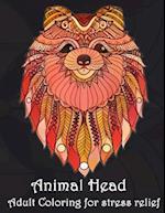 Animal Head Adult Coloring for stress relief