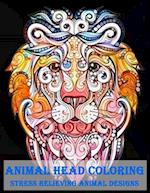 Animal Head Coloring Stress Relieving Animal designs