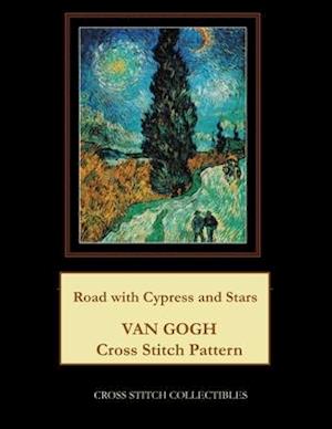 Road with Cypress and Stars: Van Gogh Cross Stitch Pattern