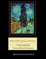 Road with Cypress and Stars: Van Gogh Cross Stitch Pattern 