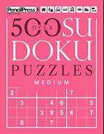 Over 500 Sudoku Puzzles Medium: Sudoku Puzzle Book Medium (with answers) 