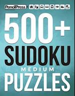 500+ Sudoku Puzzles Book Medium: Medium Sudoku Puzzle Book for adults (with answ 