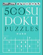 Over 500 Sudoku Puzzles Hard: Sudoku Puzzle Book Hard (with answers) 