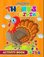 Large Print Thanksgiving Activity Book for Kids
