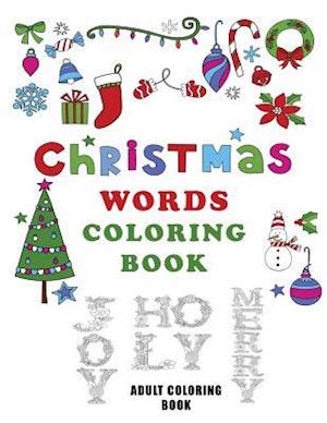 Christmas Words Coloring Book