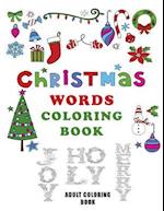 Christmas Words Coloring Book