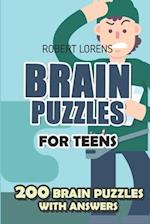Brain Puzzles for Teens: ChainDoku Puzzles - 200 Brain Puzzles with Answers 