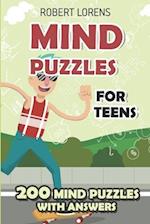 Mind Puzzles for Teens: Ripple Effect Puzzles - 200 Brain Puzzles with Answers 