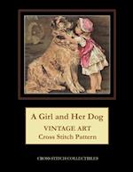 A Girl and Her Dog: Vintage Art Cross Stitch Pattern 