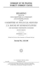 Oversight of the Financial Stability Oversight Council