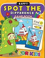 Happy Spot the Difference Game Book for Kids