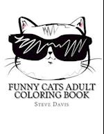 Funny Cats Adult Coloring Book