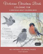 Victorian Christmas Birds Coloring Fun