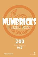 Numbricks - 200 Hard Puzzles 9x9 (Volume 1)