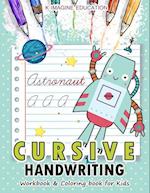 Cursive Handwriting Workbook and Coloring Book for Kids