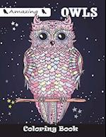 Amazing Owls Coloring Book