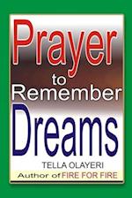 Prayer to Remember Dreams