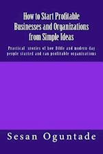 How to Start Profitable Businesses and Organizations from Simple Ideas