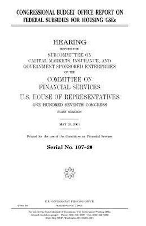 Congressional Budget Office Report on Federal Subsidies for Housing Gses