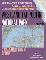 Westland Tai Poutini National Park & Aoraki/Mount Cook NP Area Map Trekking/Hiking/Walking Complete Topographic Map Atlas New Zealand South Island 1:5