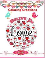 Coloring Creations Believe in Love ( Notebook Doodle Coloring )