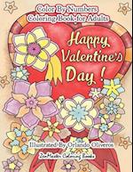 Happy Valentine's Day Color by Numbers Coloring Book for Adults