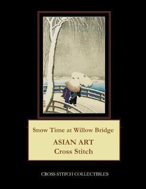 Snow Time at Willow Bridge: Asian Art Cross Stitch Pattern