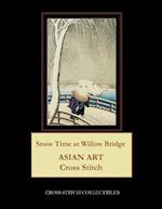 Snow Time at Willow Bridge: Asian Art Cross Stitch Pattern 