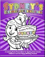 Sydney's Birthday Coloring Book Kids Personalized Books