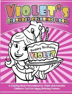 Violet's Birthday Coloring Book Kids Personalized Books